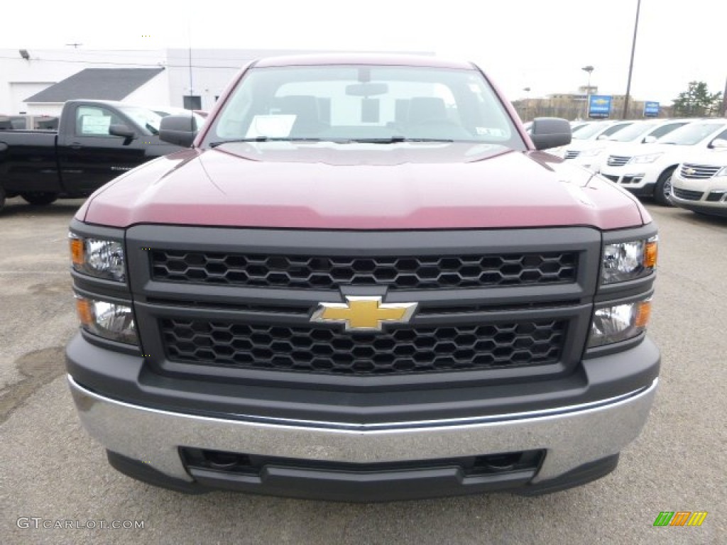 2014 Silverado 1500 WT Regular Cab 4x4 - Deep Ruby Metallic / Jet Black/Dark Ash photo #8