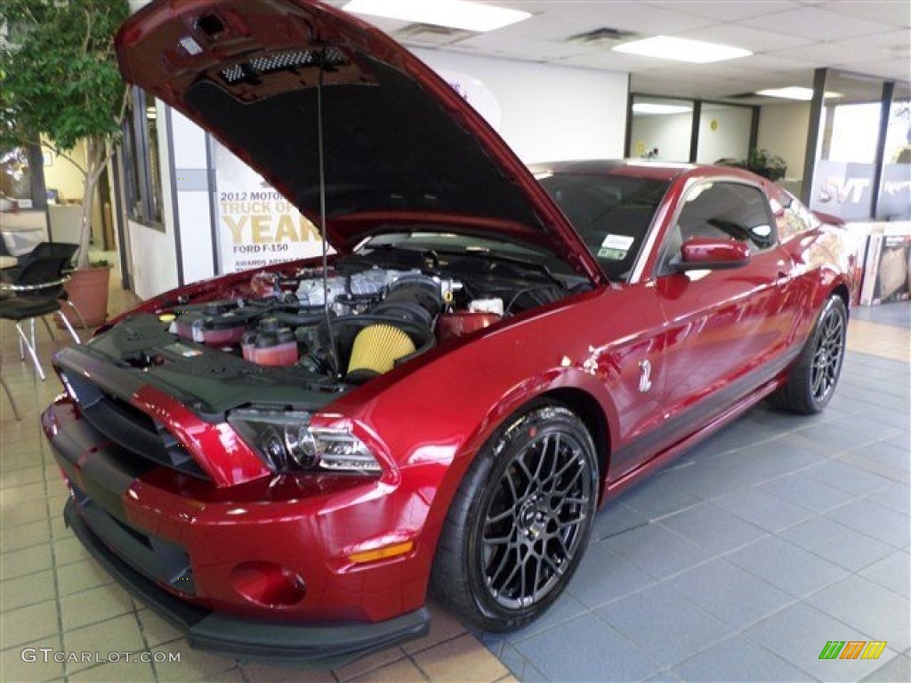 2014 Mustang Shelby GT500 SVT Performance Package Coupe - Ruby Red / Shelby Charcoal Black/Black Accents Recaro Sport Seats photo #2