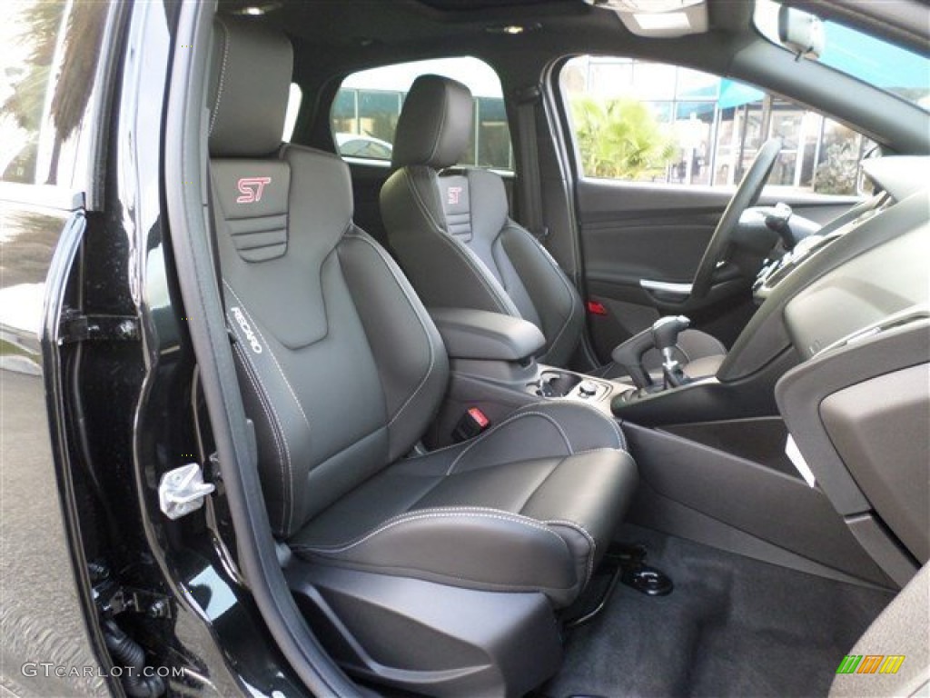 ST Charcoal Black Recaro Sport Seats Interior 2014 Ford Focus ST Hatchback Photo #88116290