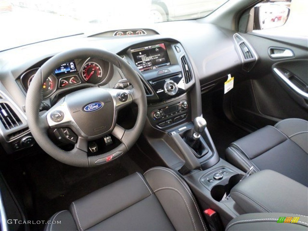 ST Charcoal Black Recaro Sport Seats Interior 2014 Ford Focus ST Hatchback Photo #88116470