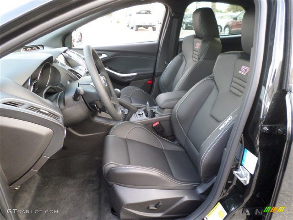 ST Charcoal Black Recaro Sport Seats Interior 2014 Ford Focus ST Hatchback Photo #88116668