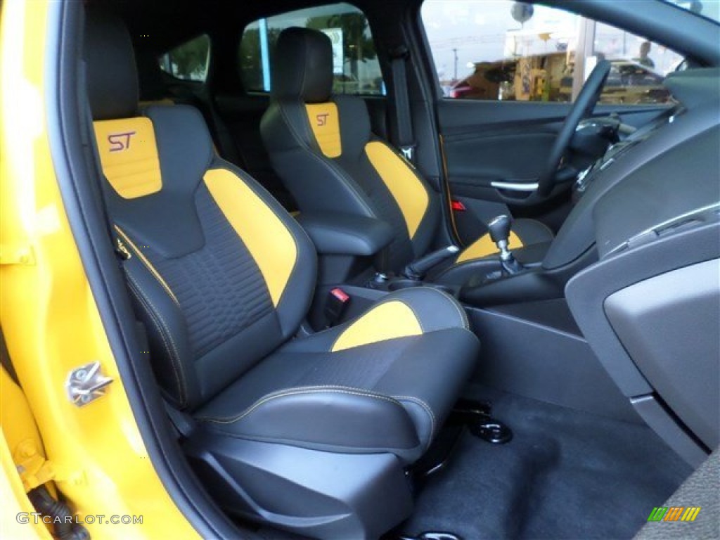 2014 Focus ST Hatchback - Tangerine Scream / ST Tangerine Scream/Charcoal Black Recaro Sport Seats photo #9