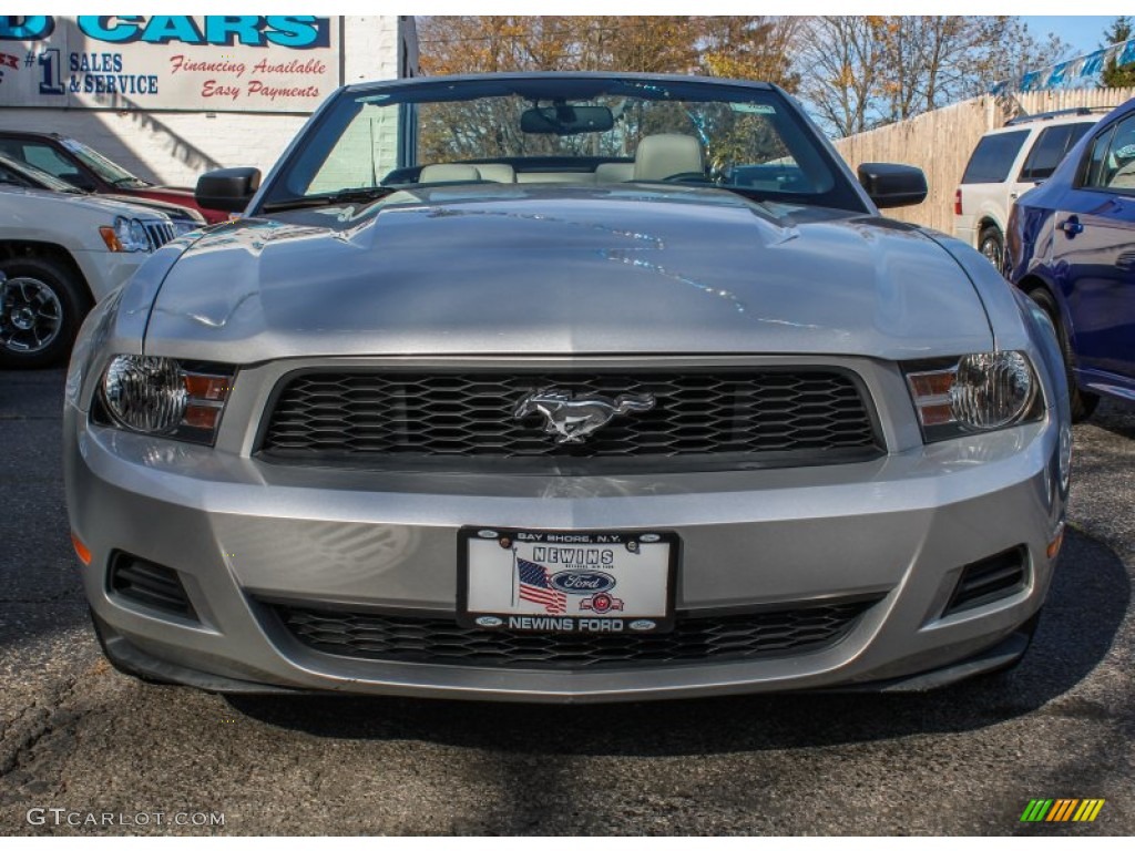 2010 Mustang V6 Premium Convertible - Sterling Grey Metallic / Stone photo #2