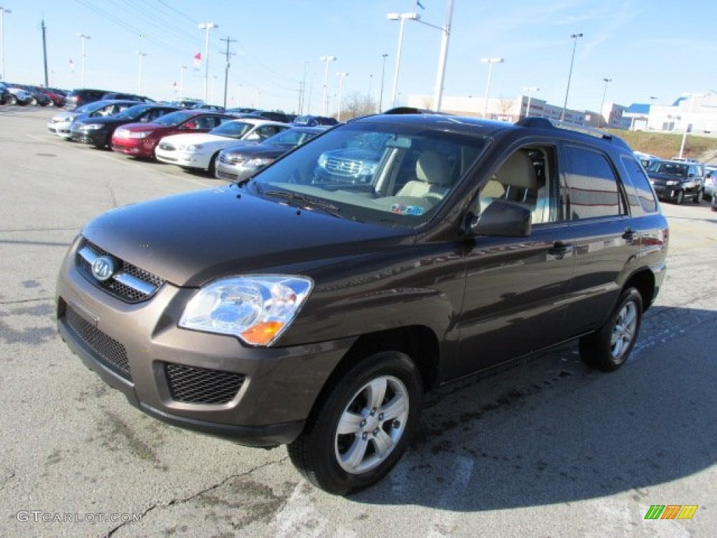 2009 Sportage LX - Smokey Brown / Beige photo #4