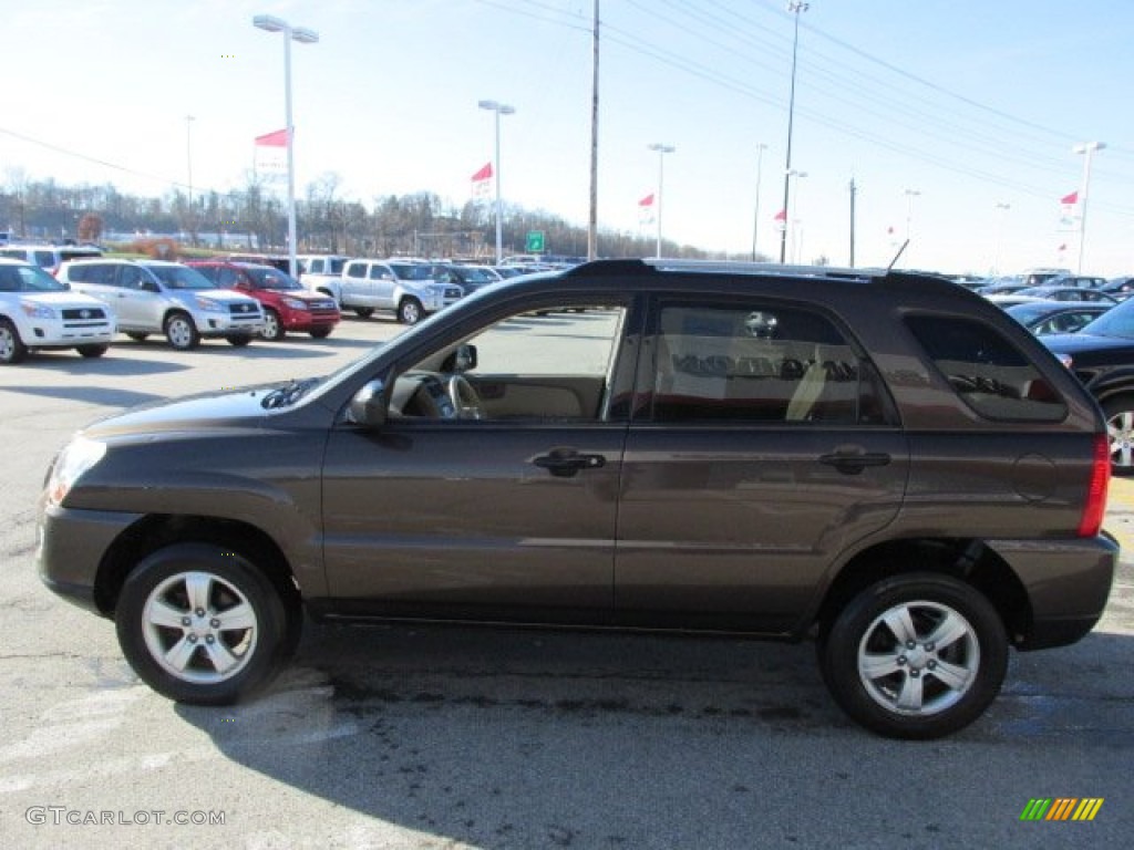 2009 Sportage LX - Smokey Brown / Beige photo #5