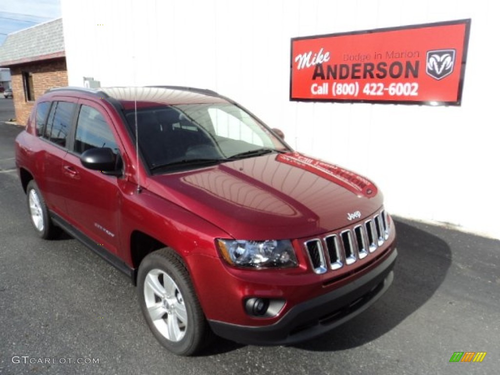 2014 Compass Sport - Deep Cherry Red Crystal Pearl / Dark Slate Gray photo #1