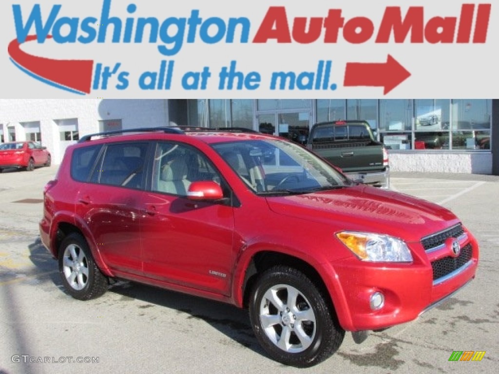 2011 RAV4 Limited 4WD - Barcelona Red Metallic / Sand Beige photo #1