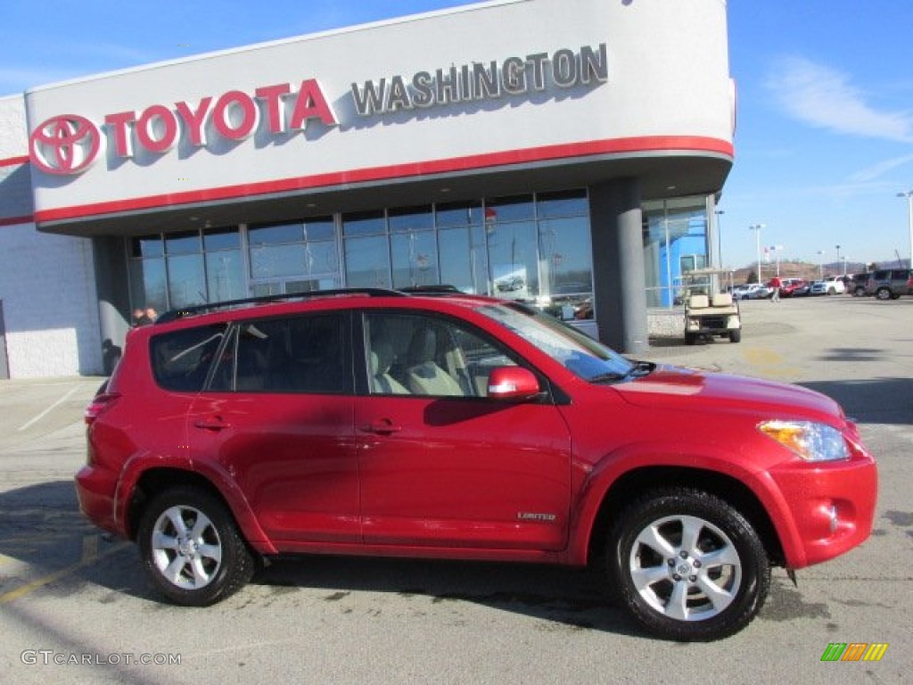 2011 RAV4 Limited 4WD - Barcelona Red Metallic / Sand Beige photo #2