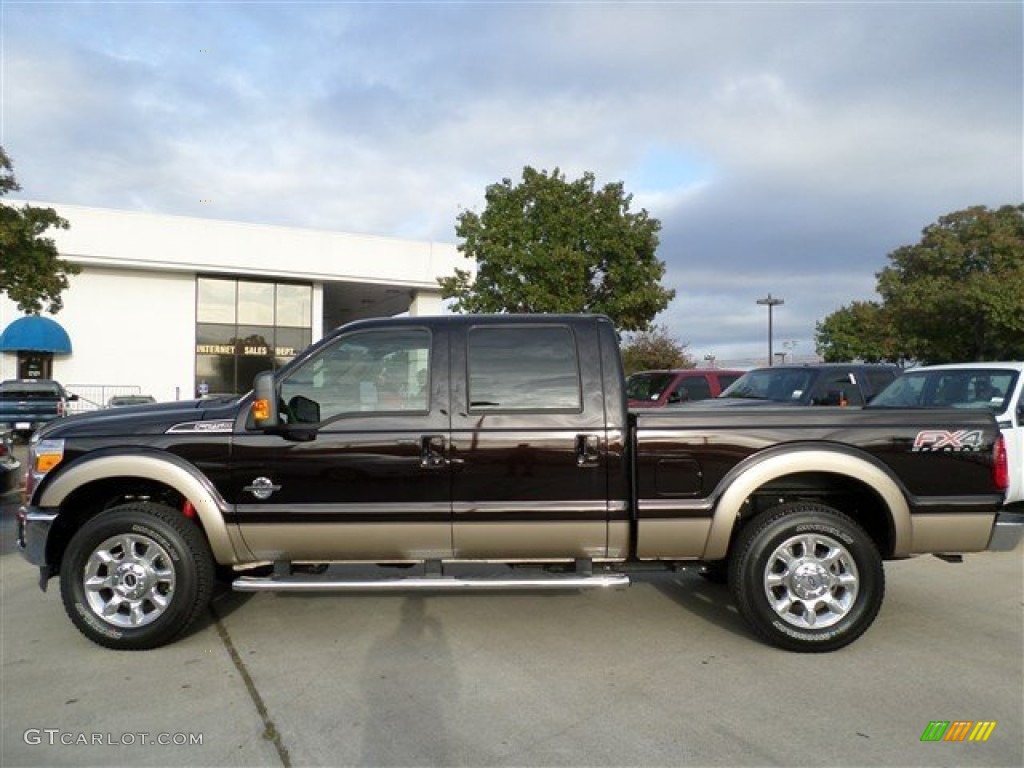 2014 F250 Super Duty Lariat Crew Cab 4x4 - Kodiak Brown Metallic / Adobe photo #2