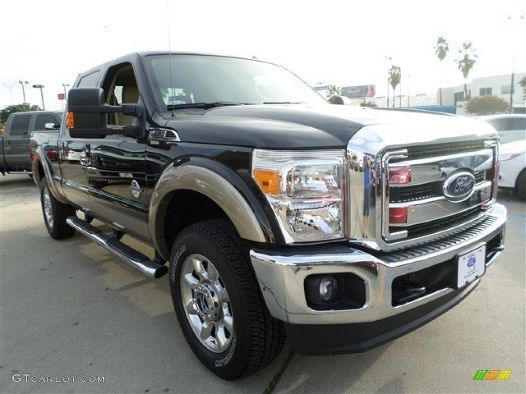 2014 F250 Super Duty Lariat Crew Cab 4x4 - Kodiak Brown Metallic / Adobe photo #6