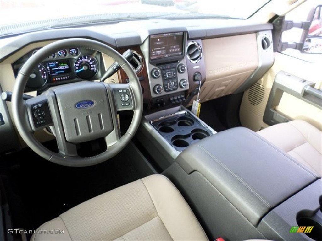2014 F250 Super Duty Lariat Crew Cab 4x4 - Kodiak Brown Metallic / Adobe photo #13