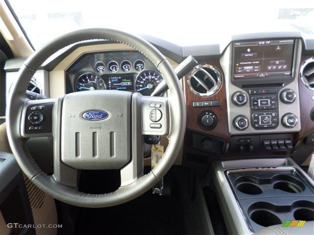 2014 F250 Super Duty Lariat Crew Cab 4x4 - Kodiak Brown Metallic / Adobe photo #14