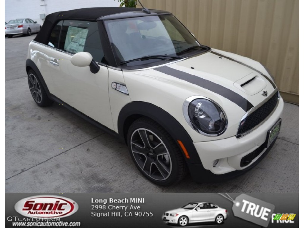 2014 Cooper S Convertible - Pepper White / Carbon Black photo #1