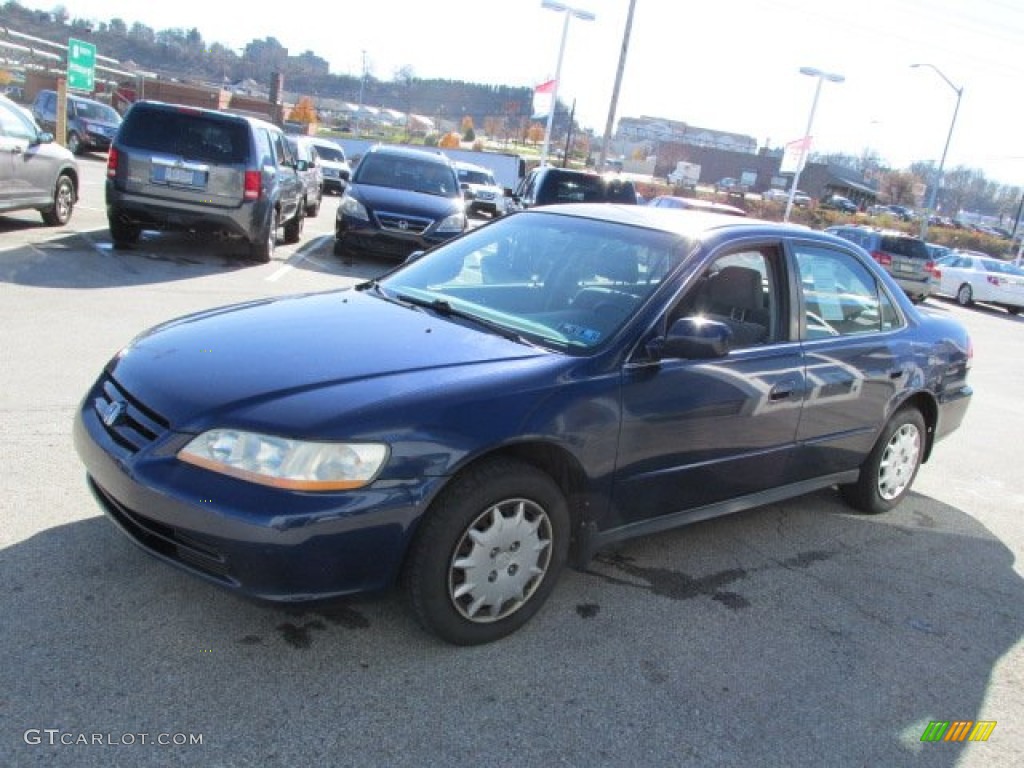 2002 Accord LX Sedan - Eternal Blue Pearl / Quartz Gray photo #4