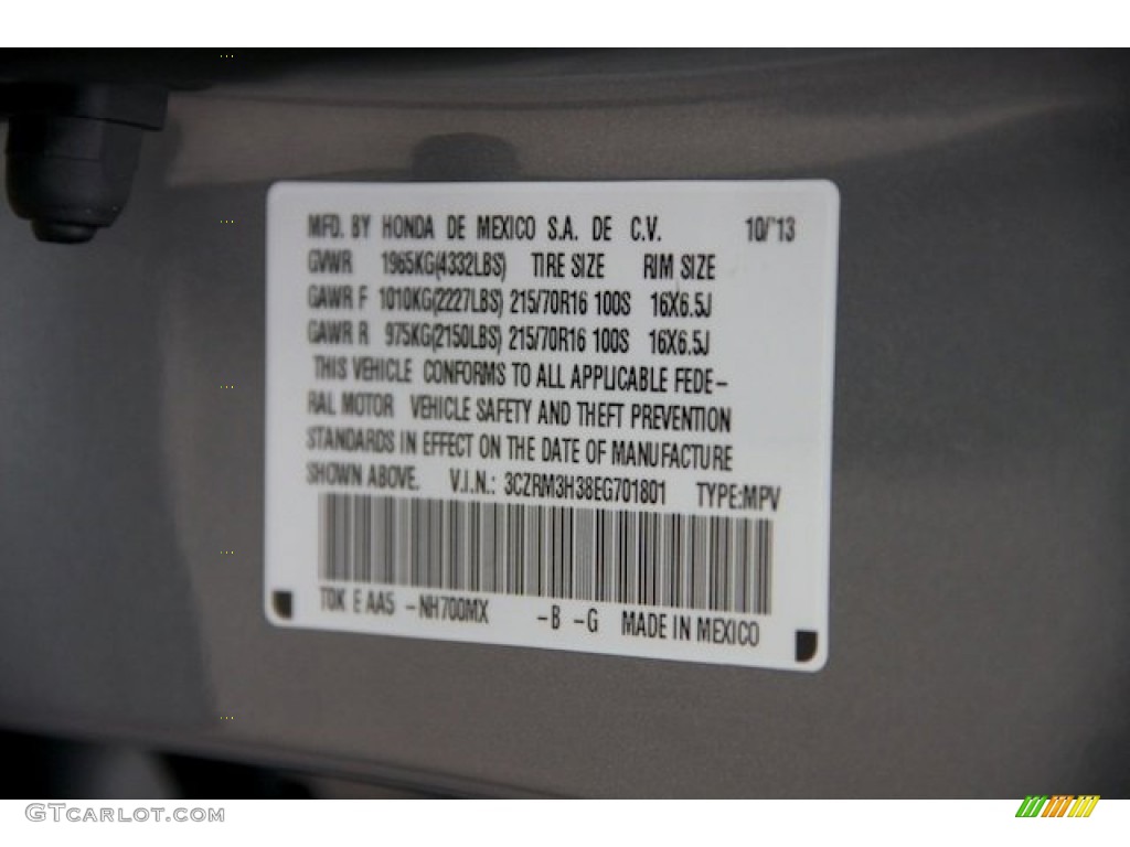 2014 CR-V LX - Alabaster Silver Metallic / Gray photo #21