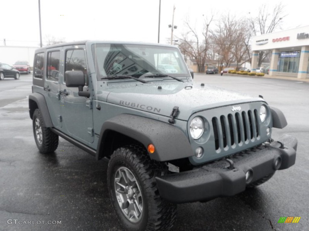 2014 Wrangler Unlimited Rubicon 4x4 - Anvil / Black photo #1