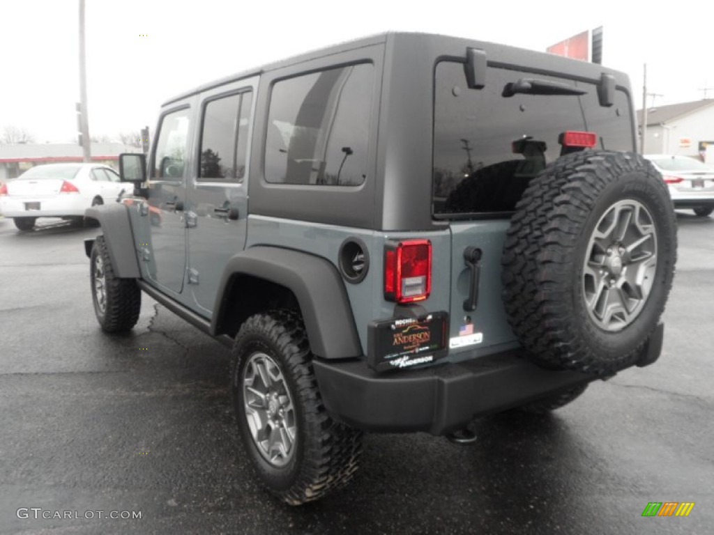 2014 Wrangler Unlimited Rubicon 4x4 - Anvil / Black photo #5