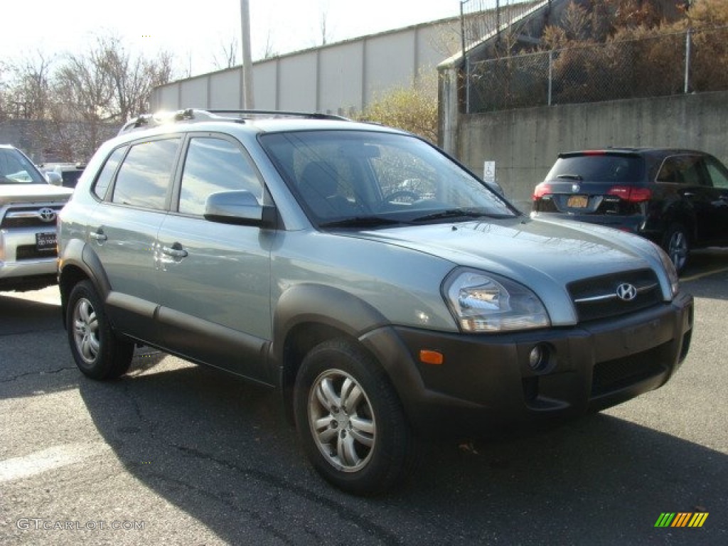 2007 Tucson SE - Alpine Frost Blue Metallic / Gray photo #3