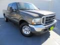 2002 Dark Shadow Grey Metallic Ford F250 Super Duty XLT Crew Cab  photo #2