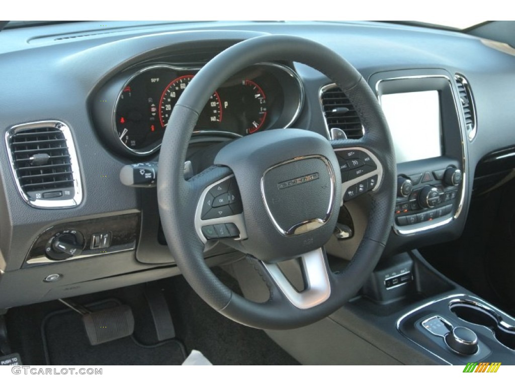 2014 Dodge Durango Citadel AWD Black/Tan Steering Wheel Photo #88128122