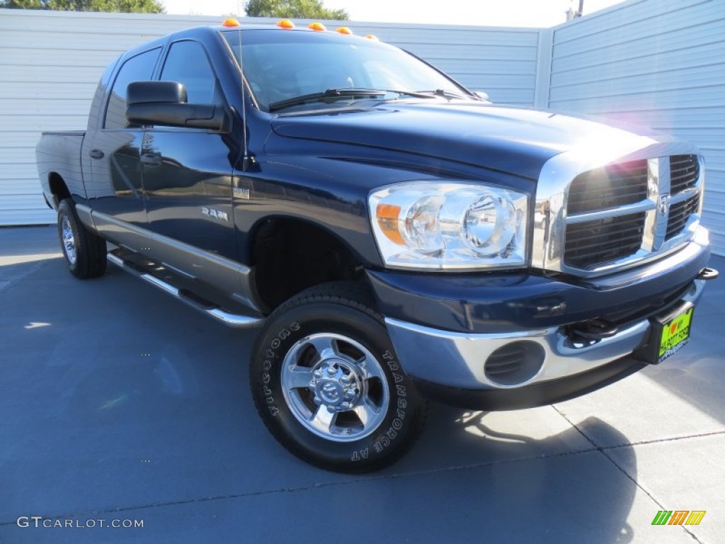 2008 Ram 1500 SLT Mega Cab 4x4 - Patriot Blue Pearl / Khaki photo #2