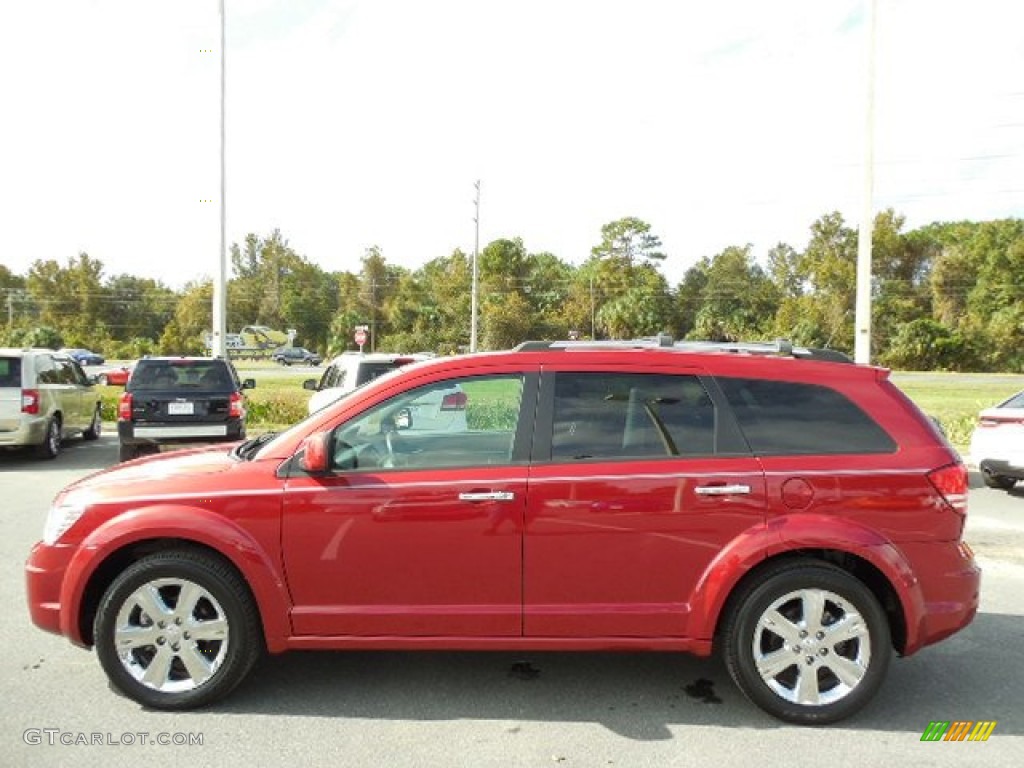 2010 Journey R/T - Inferno Red Crystal Pearl Coat / Dark Slate Gray photo #2