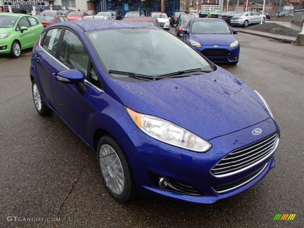 Performance Blue 2014 Ford Fiesta Titanium Hatchback Exterior Photo #88132874