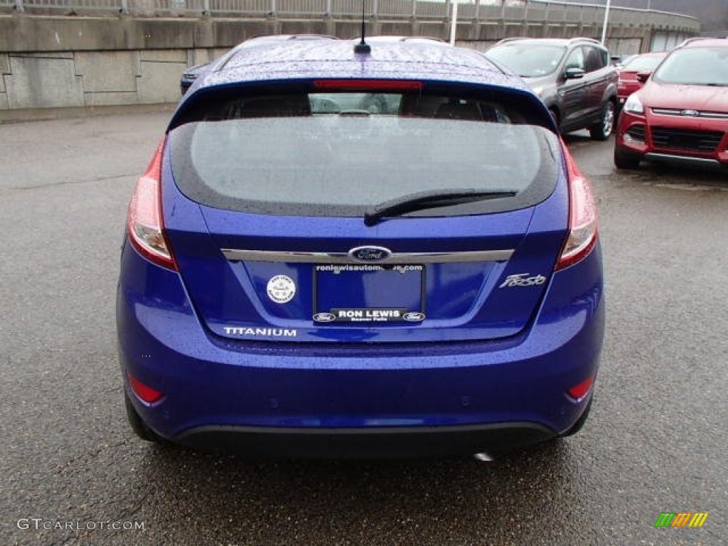 2014 Fiesta Titanium Hatchback - Performance Blue / Medium Light Stone photo #7