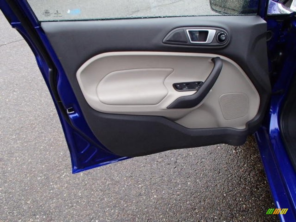 2014 Ford Fiesta Titanium Hatchback Medium Light Stone Door Panel Photo #88133090