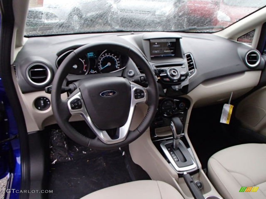 Medium Light Stone Interior 2014 Ford Fiesta Titanium Hatchback Photo #88133156