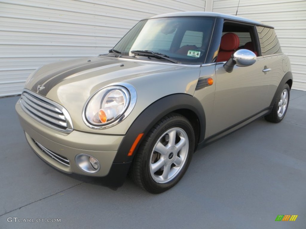 2005 Cooper Convertible - Solid Gold Metallic / Tartan Red/Panther Black photo #6