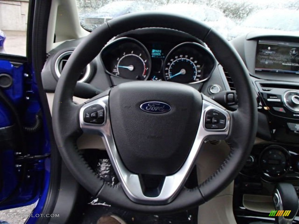 2014 Fiesta Titanium Hatchback - Performance Blue / Medium Light Stone photo #19