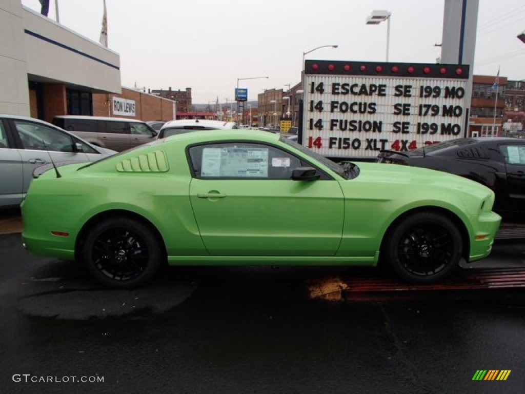 2014 Mustang V6 Coupe - Gotta Have it Green / Charcoal Black photo #1