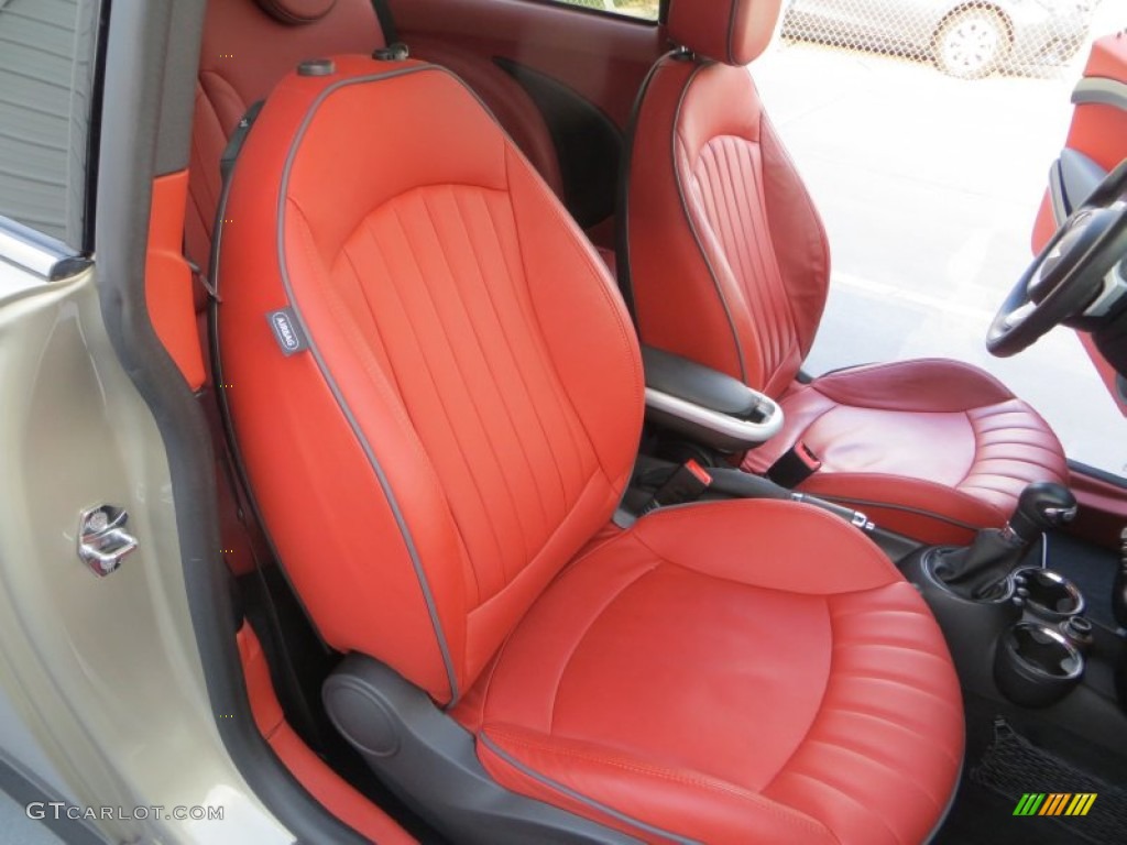 2005 Cooper Convertible - Solid Gold Metallic / Tartan Red/Panther Black photo #26