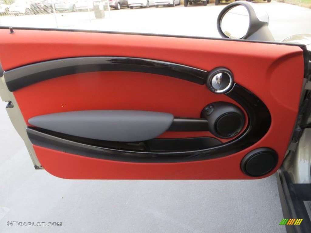 2005 Cooper Convertible - Solid Gold Metallic / Tartan Red/Panther Black photo #30