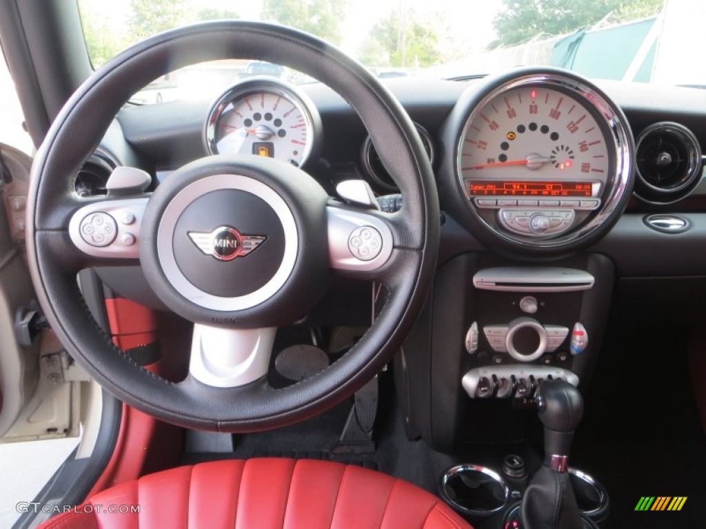 2005 Cooper Convertible - Solid Gold Metallic / Tartan Red/Panther Black photo #36