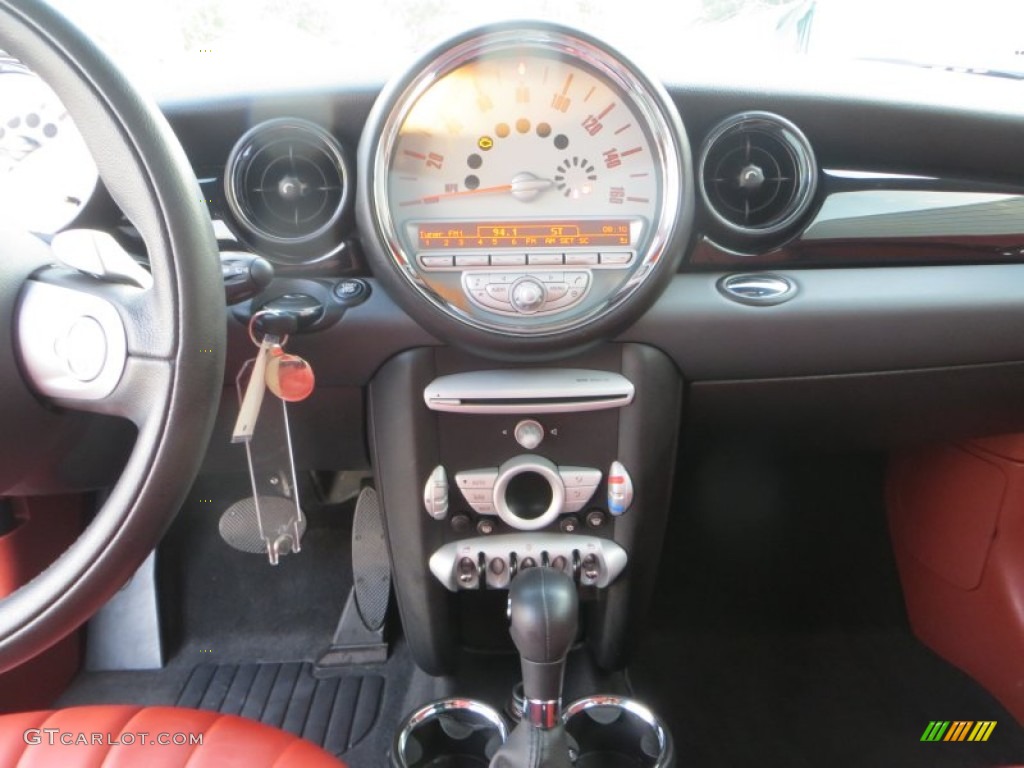 2005 Cooper Convertible - Solid Gold Metallic / Tartan Red/Panther Black photo #37