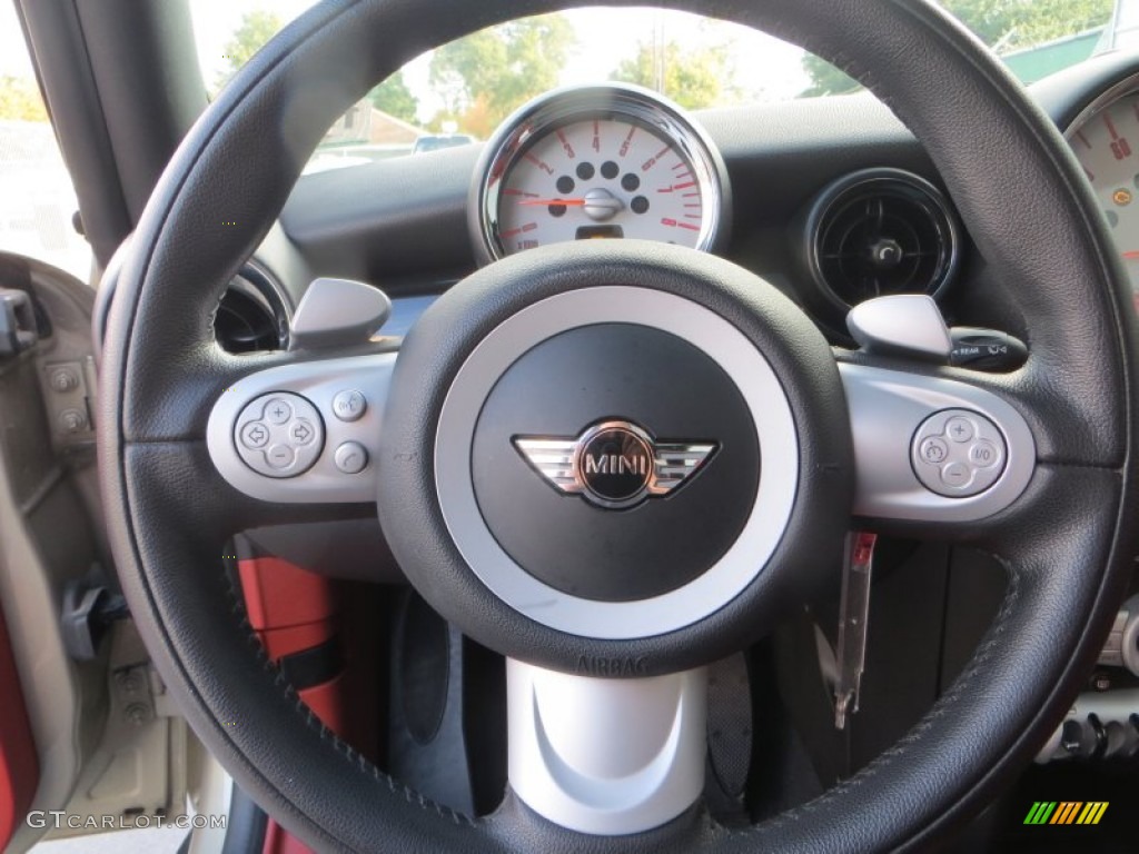 2005 Cooper Convertible - Solid Gold Metallic / Tartan Red/Panther Black photo #42