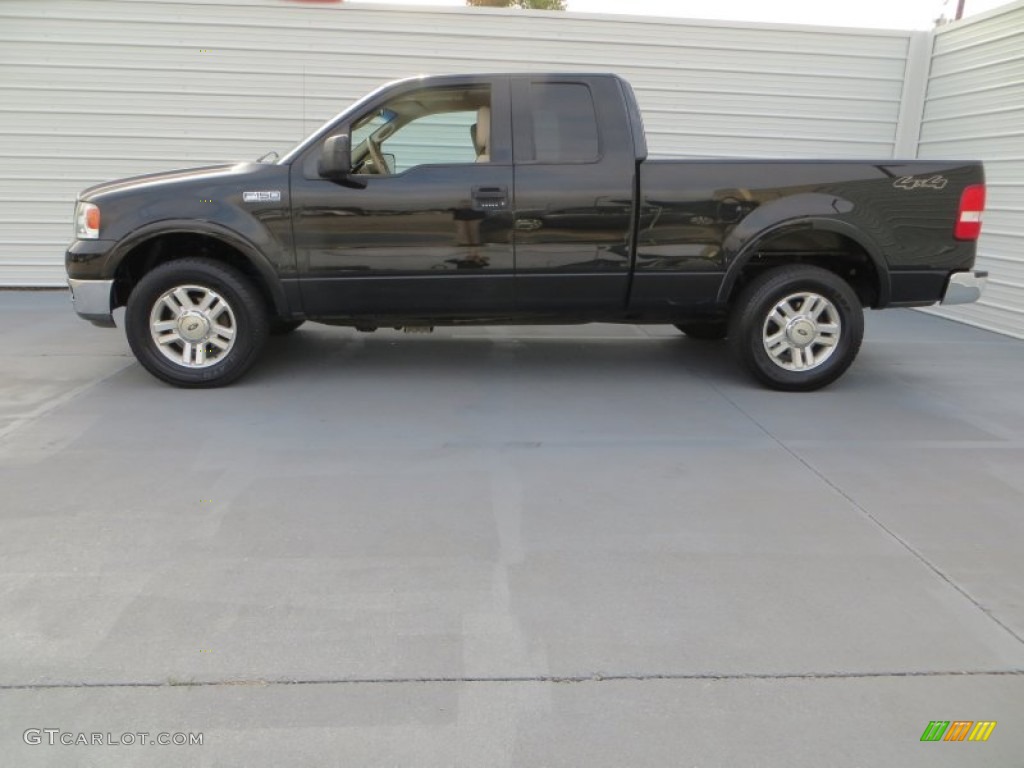 2004 F150 Lariat SuperCab 4x4 - Black / Tan photo #5