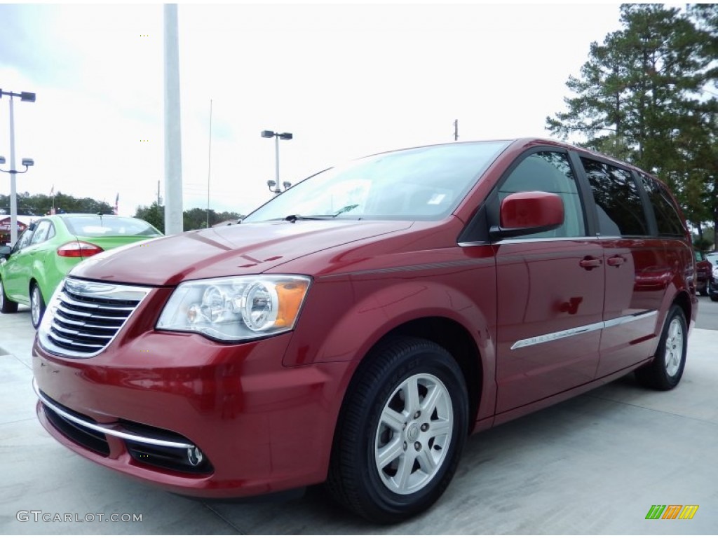 2011 Town & Country Touring - Deep Cherry Red Crystal Pearl / Dark Frost Beige/Medium Frost Beige photo #1