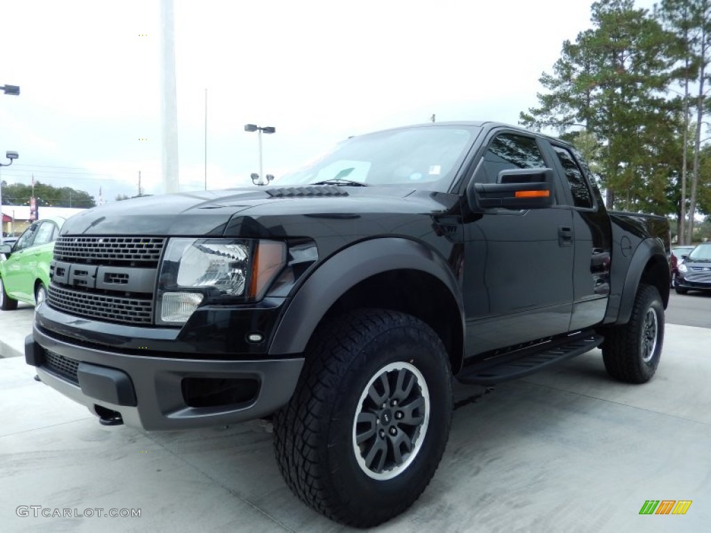 2010 F150 SVT Raptor SuperCab 4x4 - Tuxedo Black / Raptor Black/Orange photo #1