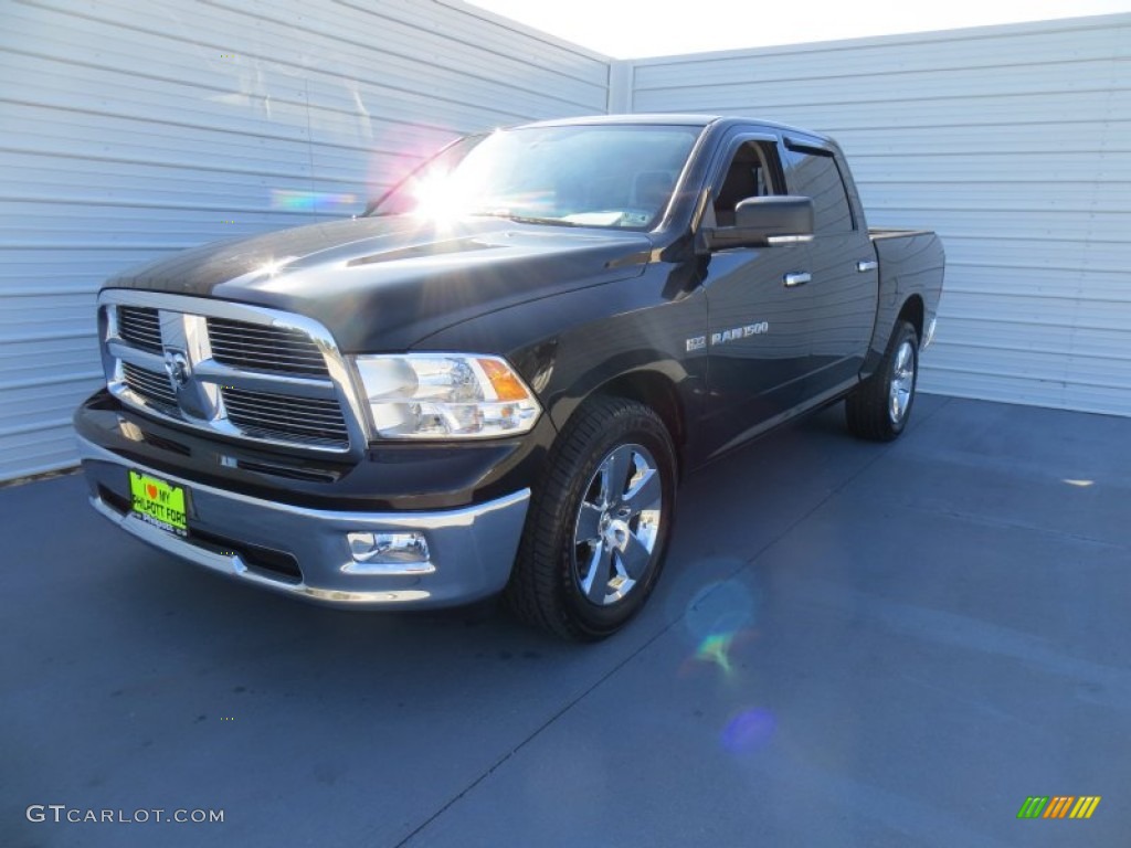 2012 Ram 1500 Lone Star Crew Cab - Black / Dark Slate Gray/Medium Graystone photo #7