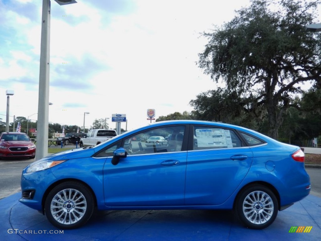Blue Candy 2014 Ford Fiesta Titanium Sedan Exterior Photo #88141331