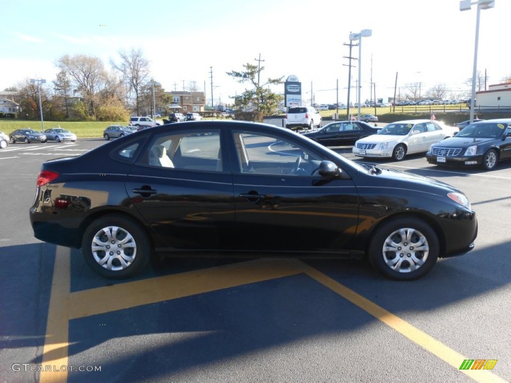 2010 Elantra GLS - Ebony Black / Beige photo #4