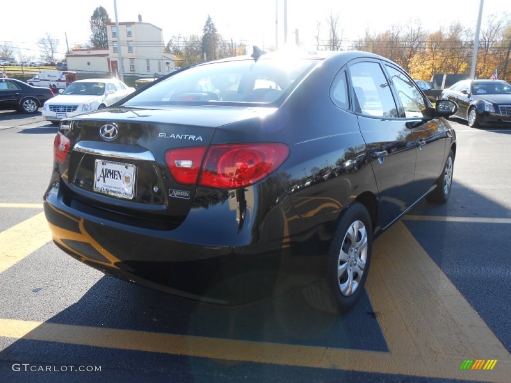 2010 Elantra GLS - Ebony Black / Beige photo #5