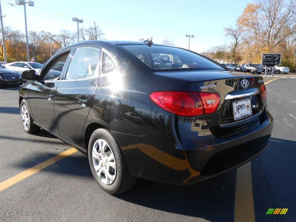 2010 Elantra GLS - Ebony Black / Beige photo #7