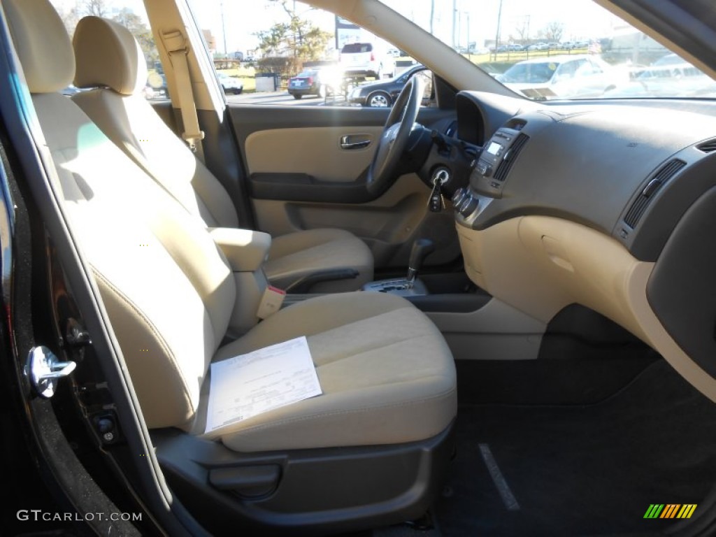 2010 Elantra GLS - Ebony Black / Beige photo #13