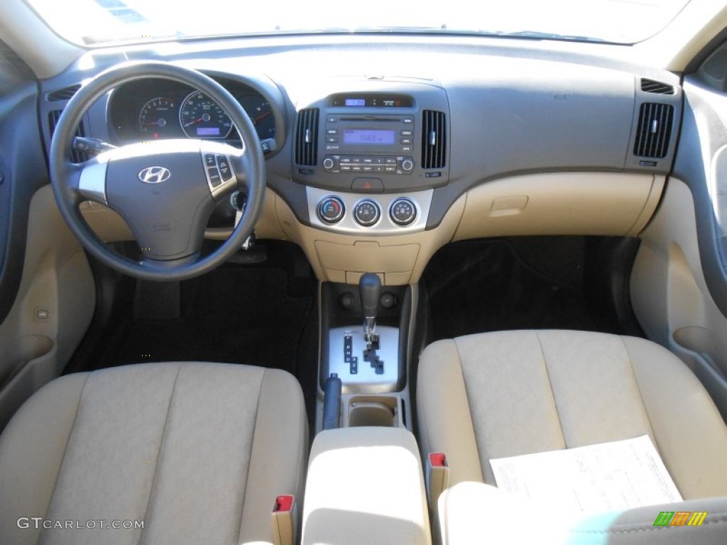 2010 Elantra GLS - Ebony Black / Beige photo #18