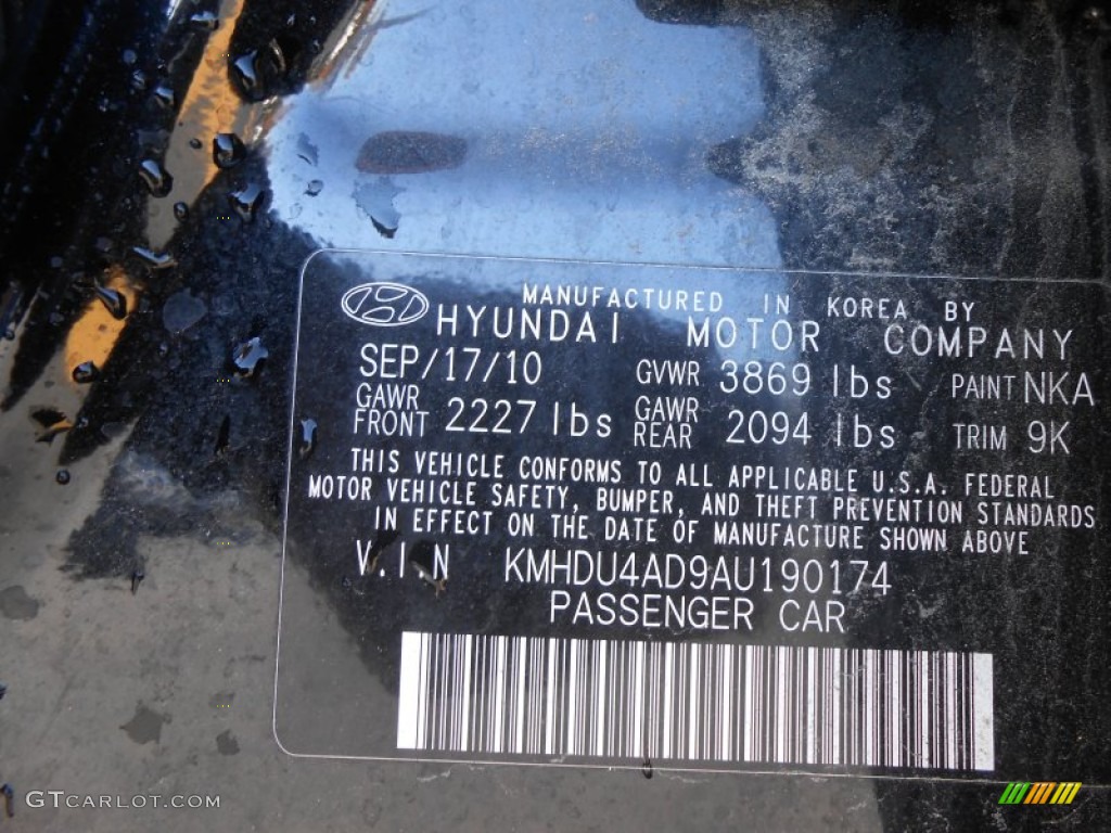 2010 Elantra GLS - Ebony Black / Beige photo #27
