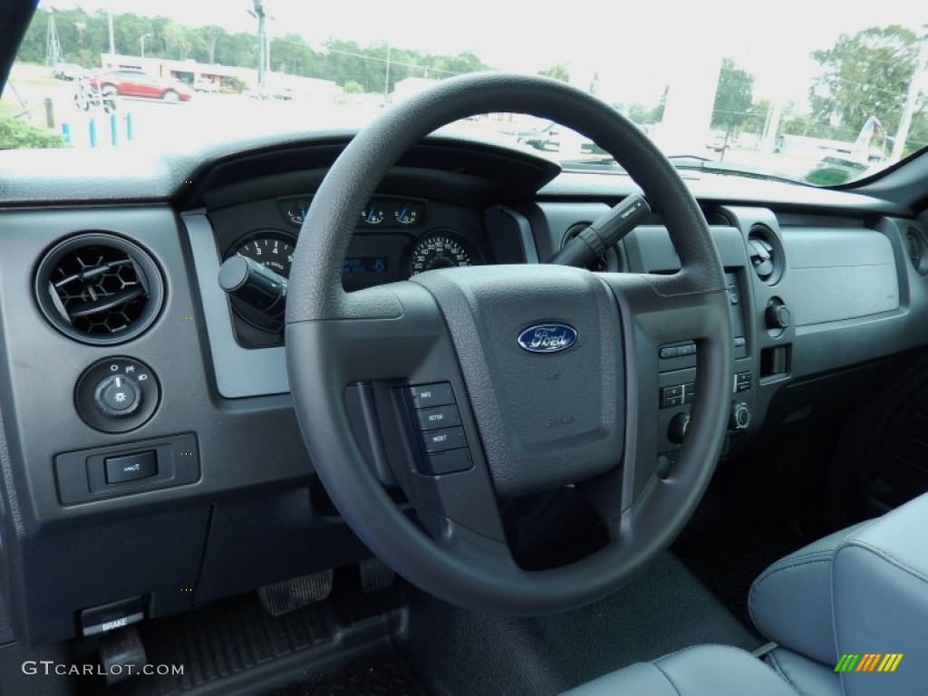 2014 Ford F150 XL Regular Cab 4x4 Steel Grey Steering Wheel Photo #88142066